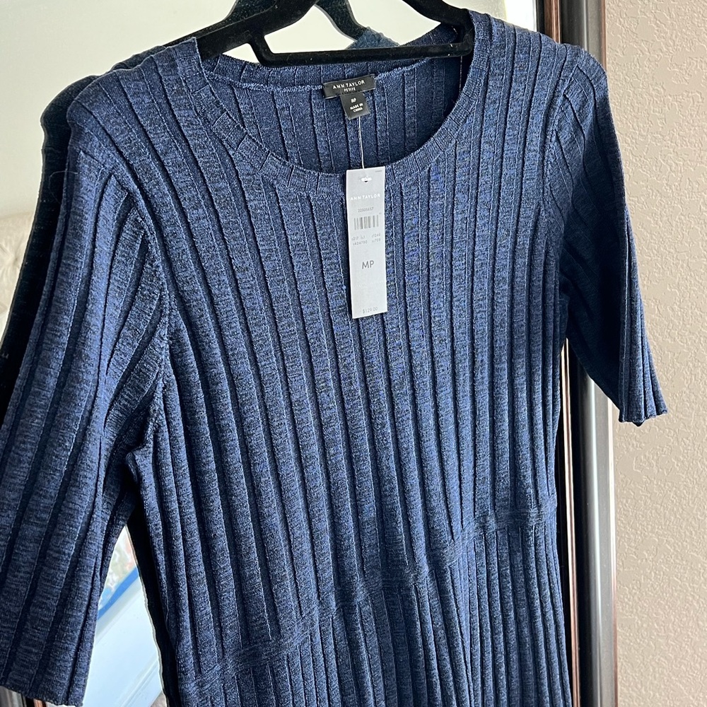 Ann Taylor petite knit ribbed dress